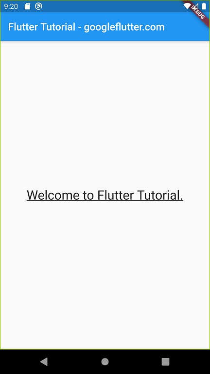Flutter Text Underline Example