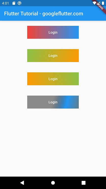 Flutter Button – Linear Gradient Background Color