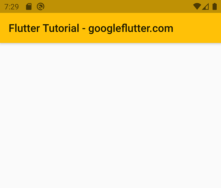 Flutter App Bar Color