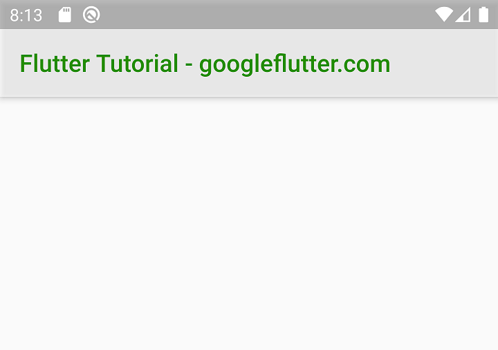 Change Flutter App Bar Title Text Color